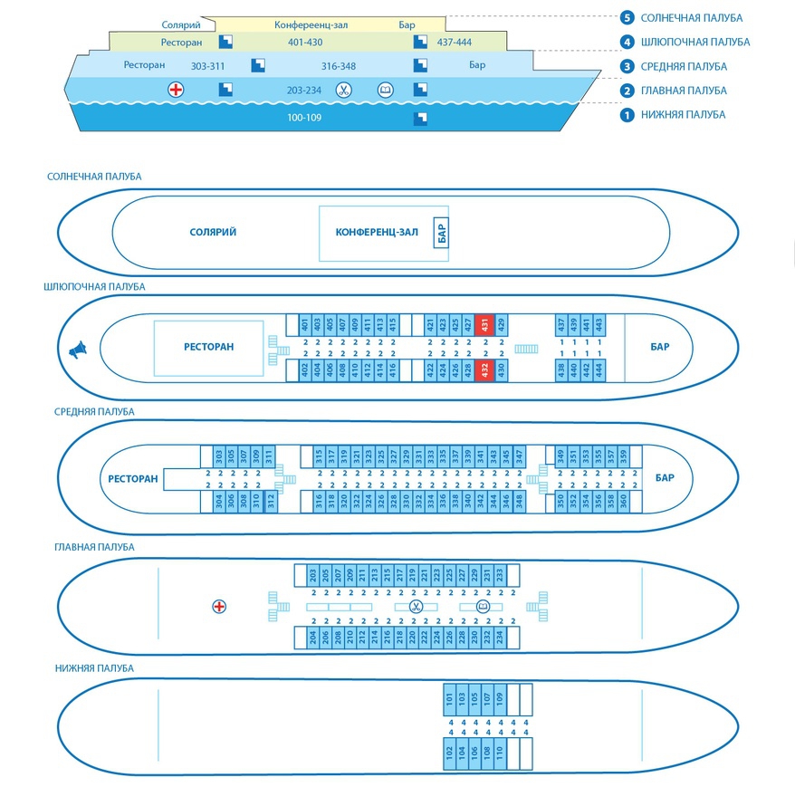 Теплоход леонид красин схема палуб и кают